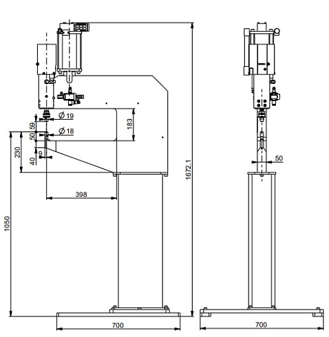 Пневматический автономный станок RIVCLINCH® 4006 P50 PASS